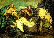 Eugene Delacroix la mise au tombeau oil painting on canvas